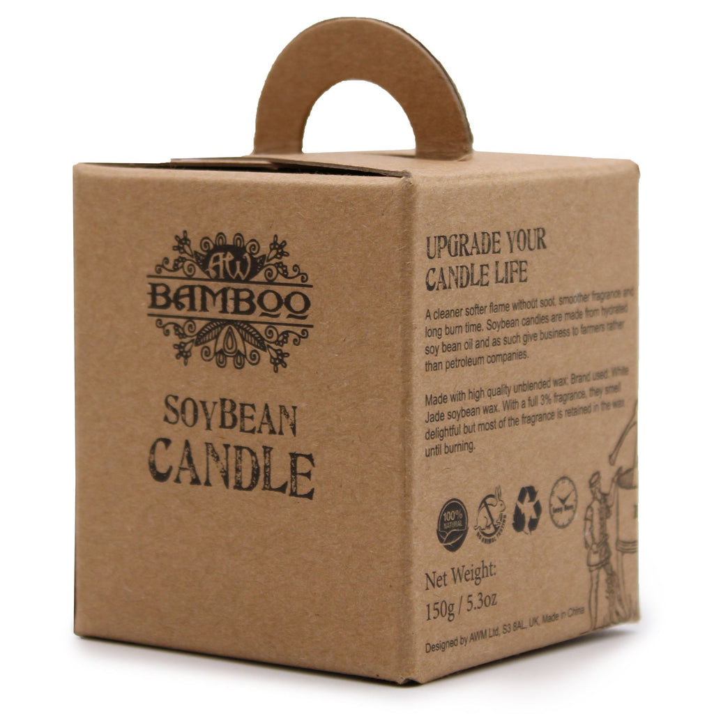 Baby Powder Soy Candle in a recycled glass jar