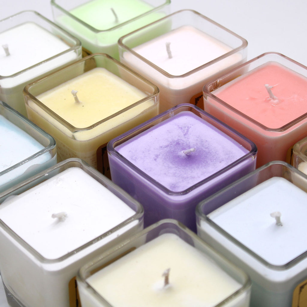 Baby Powder Soy Candle in a recycled glass jar